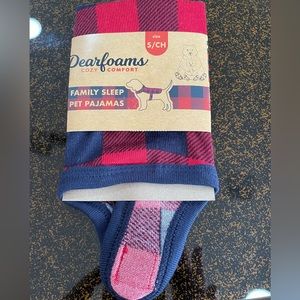 Brand new Dearfoams cozy comfort Pet dog pajama coat  size small s Christmas